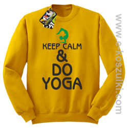Keep Calm & DO YOGA - bluza bez kaptura żółty