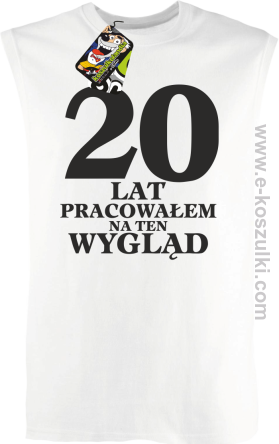 20 lat pracowałem na ten wygląd - bezrękawnik męski biały