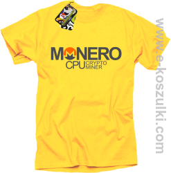 MONERO CPU CryptoMiner - koszulka męska żółta