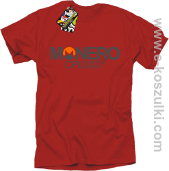 MONERO CPU CryptoMiner - koszulka męska czerwona
