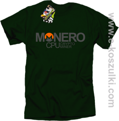 MONERO CPU CryptoMiner - koszulka męska butelkowa zieleń 