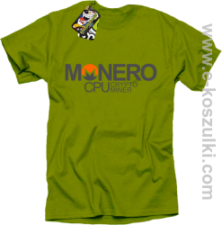 MONERO CPU CryptoMiner - koszulka męska kiwi