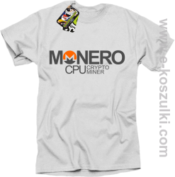 MONERO CPU CryptoMiner - koszulka męska biała