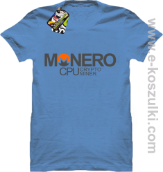 MONERO CPU CryptoMiner - koszulka męska błęitna