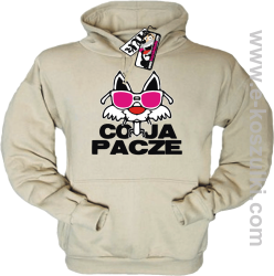 Co ja pacze - bluza męska z kapturem - beżowy