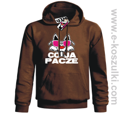Co ja pacze - bluza męska z kapturem - brązowy