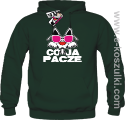 Co ja pacze - bluza męska z kapturem - butelkowy