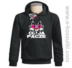 Co ja pacze - bluza męska z kapturem - czarny