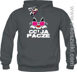 Co ja pacze - bluza męska z kapturem - grafitowy