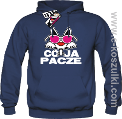 Co ja pacze - bluza męska z kapturem - granatowy