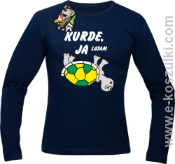 Kurde, ja latam - żółwik - longsleeve męski granatowy