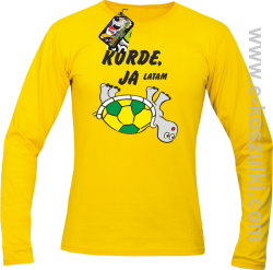 Kurde, ja latam - żółwik - longsleeve męski żółty