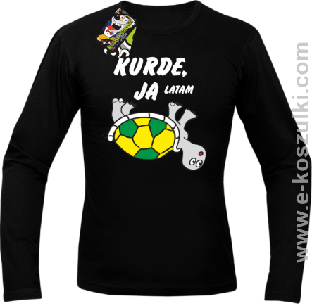 Kurde, ja latam - żółwik - longsleeve męski czarny