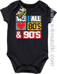 We All love 80s & 90s - body dziecięce czarne