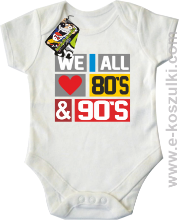 We All love 80s & 90s - body dziecięce białe