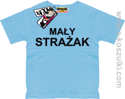Mały strażak koszulka dziecięca - błękitny