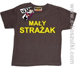 Mały strażak koszulka dziecięca - brązowy