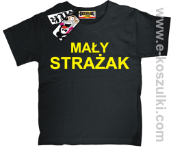 Mały strażak koszulka dziecięca - czarny