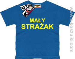 Mały strażak koszulka dziecięca - niebieski
