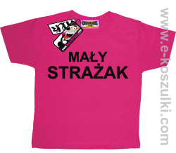 Mały strażak koszulka dziecięca - różowy