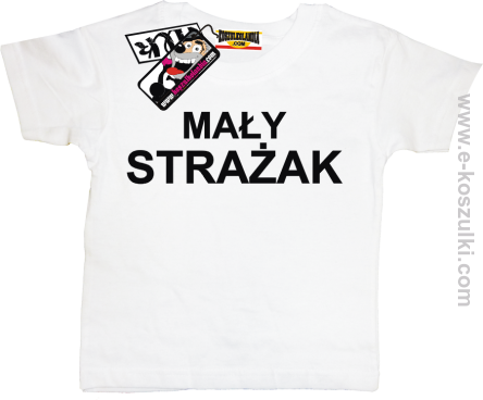 Mały strażak koszulka dziecięca - biały