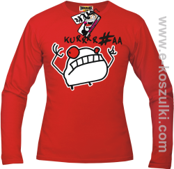 Ku*wa Mem - longsleeve męski - czerwony