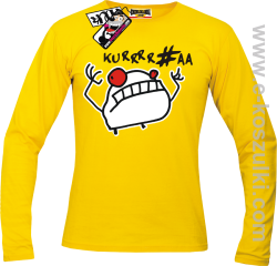 Ku*wa Mem - longsleeve męski - żółty