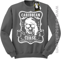 Caribbean curse - ciapła bluza bez kaptura szara