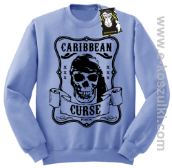Caribbean curse - ciapła bluza bez kaptura błękitna