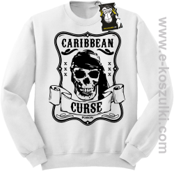 Caribbean curse - ciapła bluza bez kaptura biała