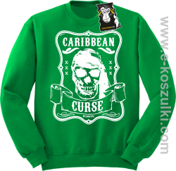 Caribbean curse - ciapła bluza bez kaptura zielona