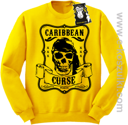 Caribbean curse - ciapła bluza bez kaptura żółta