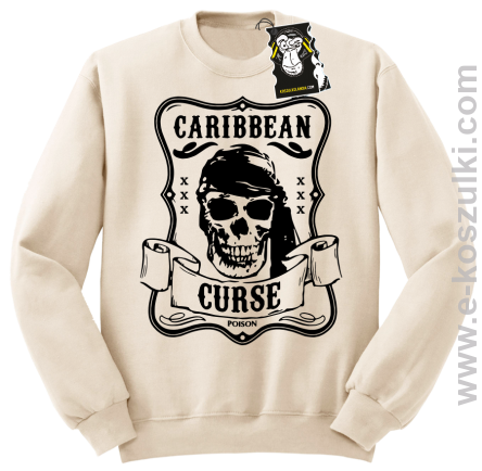 Caribbean curse - ciapła bluza bez kaptura beżowa