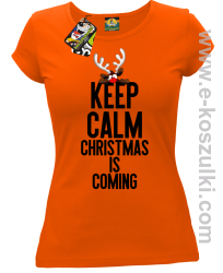 Keep calm christmas is coming orange