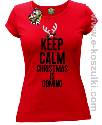 Keep calm christmas is coming czerwony