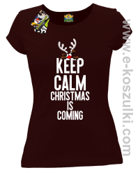 Keep calm christmas is coming brązowy