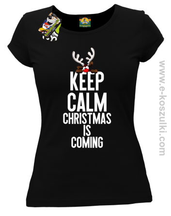 Keep calm christmas is coming black