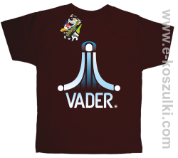 VADER STAR ATARI STYLE - koszulka dziecięca brązowa