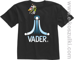 VADER STAR ATARI STYLE - koszulka dziecięca czarna