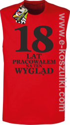 18 lat pracowałem na ten wygląd  - bezrękawnik męski czerwony