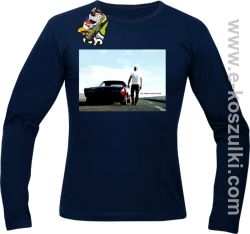 Fast furious all roads lead to this - longsleeve męski granatowy