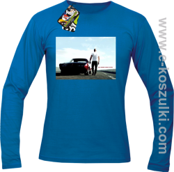 Fast furious all roads lead to this - longsleeve męski niebieski