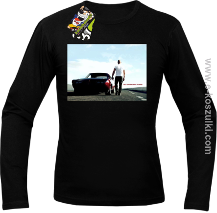 Fast furious all roads lead to this - longsleeve męski czarny