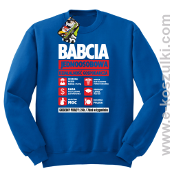 BABCIA - Jednoosobowa działalność gospodarcza - bluza bez kaptura STANDARD niebieska 