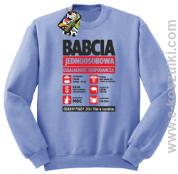BABCIA - Jednoosobowa działalność gospodarcza - bluza bez kaptura STANDARD błękitna