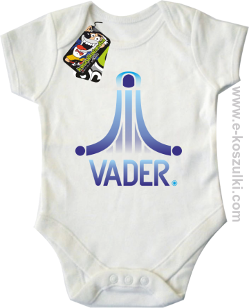 VADER STAR ATARI STYLE - body dziecięce białe