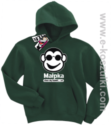 Małpka chce się bawić bluza dziecięca - butelkowy