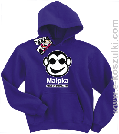 Małpka chce się bawić bluza dziecięca - fioletowy