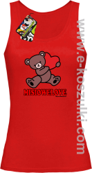 MISIOWELOVE - top damski czerwony