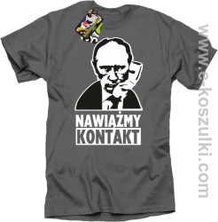 Nawiążmy kontakt Putin - koszulka męska szary